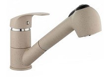 Miscelatore Lavello Monocomando + Doccetta Estraibile Cucina Beige Avena Sabbia