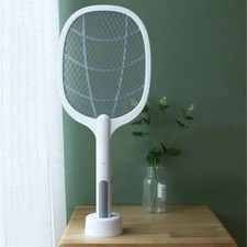 Racchetta Led Ricaricabile Per Zanzare Con Luce Attira Zanzare con base