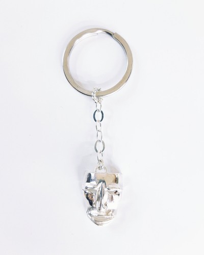 Portachiavi argento con - in,