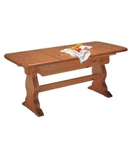 Tavolo Fratino Allungabile In pino Tinta miele Arte Povera 190x90 Sala e Taverna