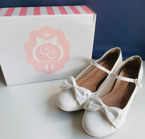 Scarpe lolita bianche nuove - scarpe,