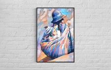 Quadro acquerello vestito