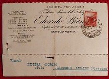 CARTOLINA CICLISMO    BICICLETTE EDOARDO BIANCHI MILANO 1946 ( C 71 )