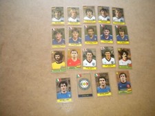 lotto di 19 figurine plastificate football superstars 1984 ed.panini e omaggio
