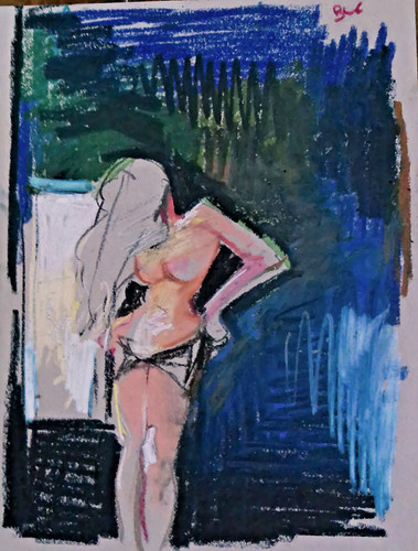 Quadro pastello figura - , interna