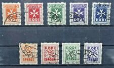 RODI EGEO 1934 SEGNATASSE TIMBRATI SERIE INTEGRA USED SET (C.MO)