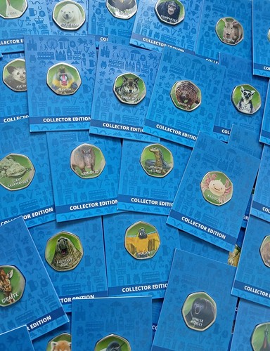 Monete cardate forma 50p - a,