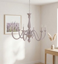 Classic wooden chandelier dove
