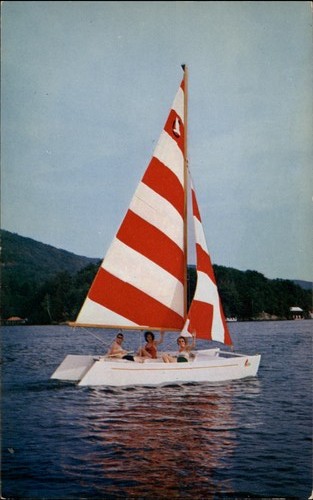 Sailing lake george catamarano - lake,
