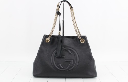 Sac main gucci soho - gucci, noir
