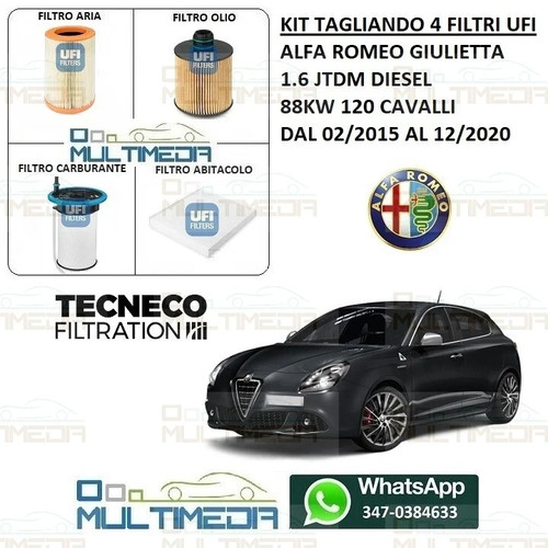 Kit tagliando filtri - kit, ufi