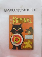 # KRIMINAL N 293 CORNO / IL CUORE DEL GATTO  / ADESIVI ALBO Q.EDICOLA