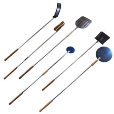 KIT PALE SET PALA PIZZA FORNO A LEGNA 6pz COMPLETO SPAZZOLA GRANDE