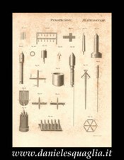 PIROTECNICA PYROTECHNY FUOCHI DI ARTIFICIO STAMPA ORIGINALE 1800