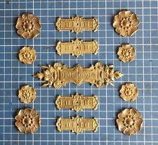 Antichi  fregi ottone massiccio per orologi a pendolo, Lenzkirch Gustav Becker