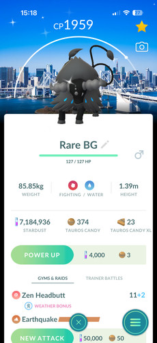 Pokèmon shiny tauros - go, tokyo