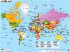 Poster Mappa del Mondo