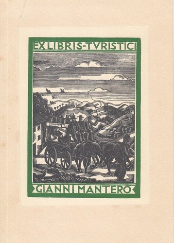 Exlibris bookplate incisione - bookplate,