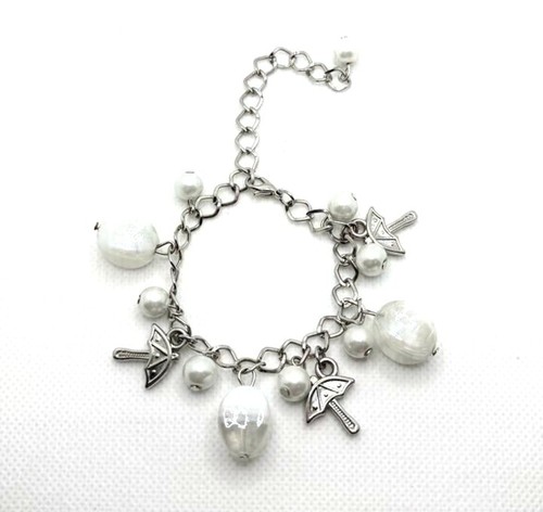 Bracciale charm tono argento - bracciale,