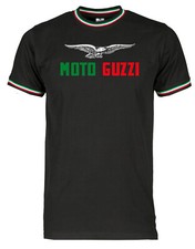 T-shirt MOTO GUZZI tricolore serigrafia S-XXXL italia california