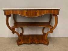 Antica console in noce e marmo Carrara Luigi Filippo 1850 . Mis 115 x 57 Altezza