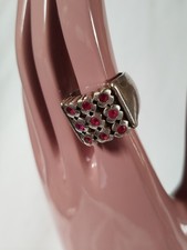 Anello Fascia Anni'90 Arg.925 Con Pietre Rosa