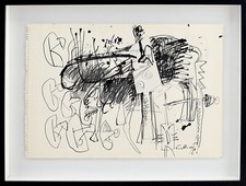 Disegno "Senza titolo, 1962" firmato, Artista Claudio Cintoli (1935-1978)