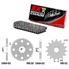 GARELLI NOI BIMATIC / MATIC (RUOTE A RAGGI) 50 1988-1991 catena corona pignon...