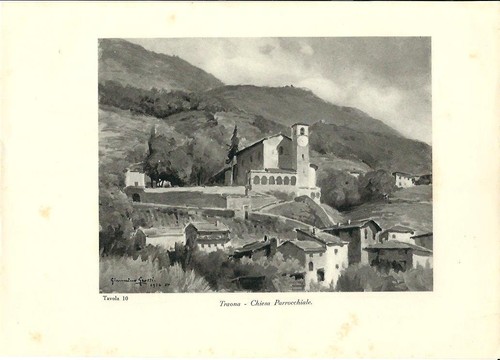 Stampa antica traona chiesa - stampa,