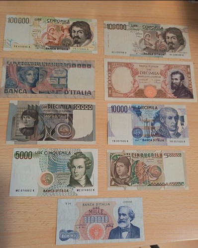 Banconote lire totale - totale, 9