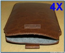 4x Custodia marrone morbida