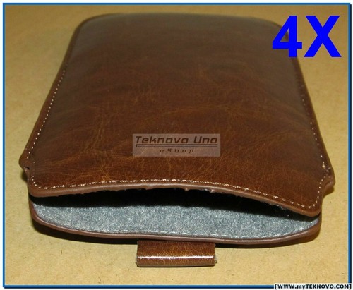 Custodia marrone morbida - 4x,