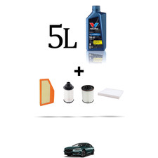 HOFFCAR Kit tagliando 4 FILTRI e 5L OLIO per Opel Insigna B 2.0 Diesel 125kw Dal