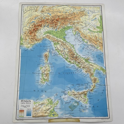 Carta geografica antica italia - geografica,