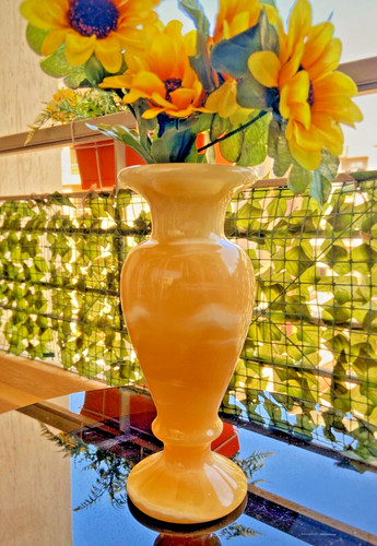 Vaso fiori onice fatto - di, in