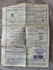 Contratto vendita Piaggio Vespa FARO BASSO Anno 1952 Rarità