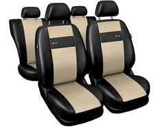 Coprisedili Auto in Similpelle Beige Set Fodere Complete per Alfa Romeo 147