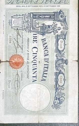 Banconota lire barbetti con - banconota,