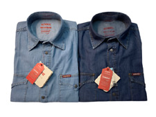 CAMICIA JEANS CARRERA MANICA LUNGA COL. SCURO E CHIARO