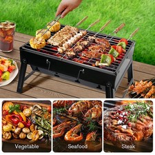 Portable Fire Grill Camping BBQ Wood Burning Patio Backyard Folding Outdoor Mini