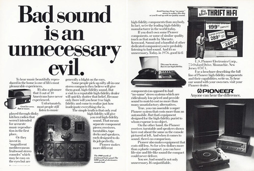 Pioneer stereo 1976 - hi-fi,