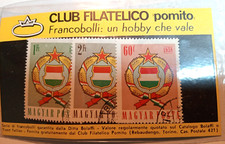 SERIE 3 FRANCOBOLLI MAGYAR-CLUB FILATELICO "pomito" GARANTITI DA DITTA BOLAFFI