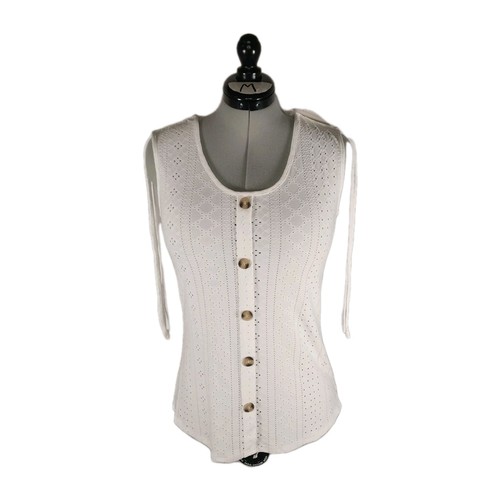 Camisa canotta bianca senza