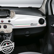 Strisce Cruscotto Fiat 500 Tricolore Adesivi Stickers Auto Decal Tuning