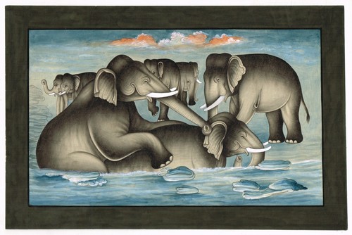 Miniatura dipinto elefante - di,