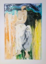 Angelo Colagrossi Serigrafia figura femminile