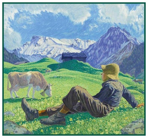 Giovane pastore nelle alpi - giovane,