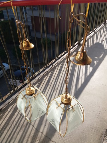 Coppia lampadari vetro - lampadari, in