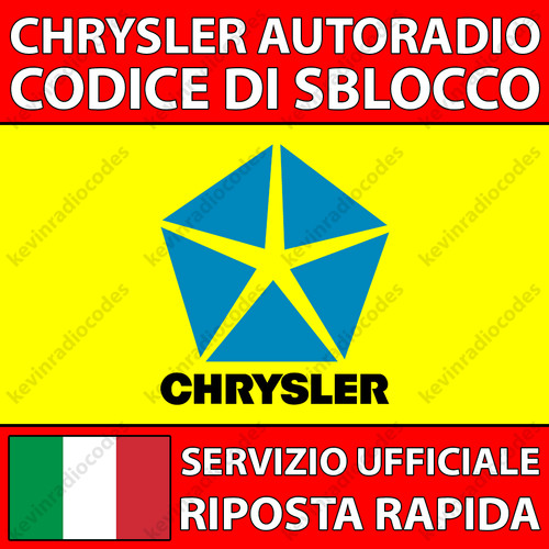 Chrysler radio codice - codice, di