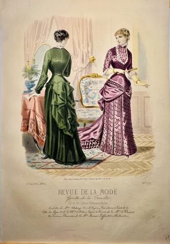 Parigi moda donna 1882 retrò